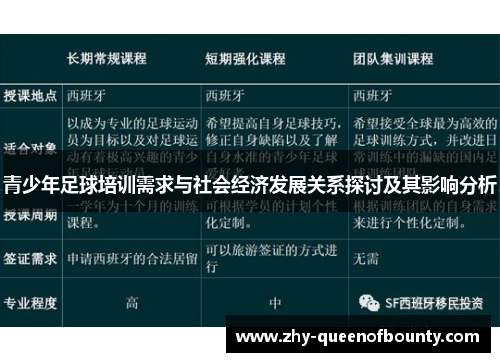 青少年足球培训需求与社会经济发展关系探讨及其影响分析